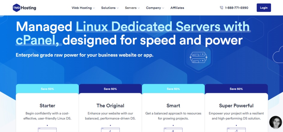 TMD Dedicated hosting Plans Screenshot