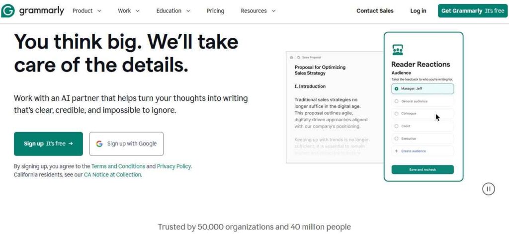 Grammarly Screen shot