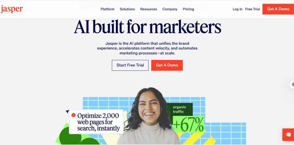 Jasper AI Screen shot