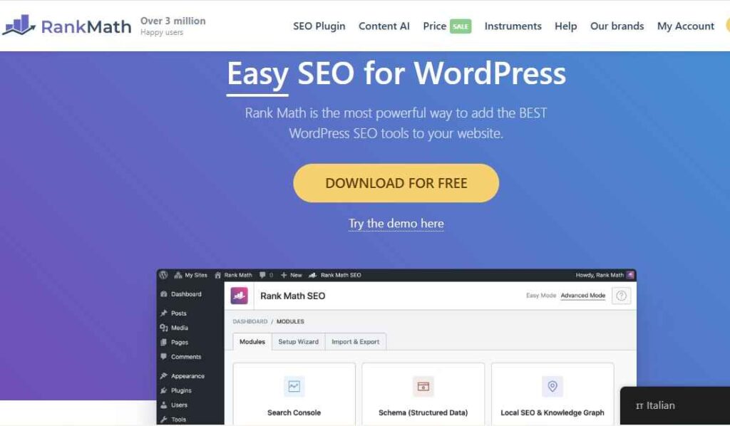 Rankmath Screen shot